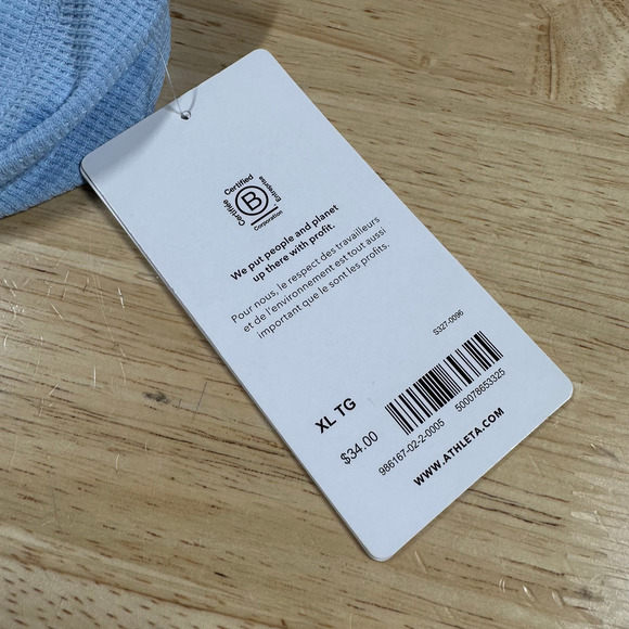 Athleta Wind Down Sleep Shorts Waffle Knit Light Blue Women's Size XL NWT - Picture 6 of 10